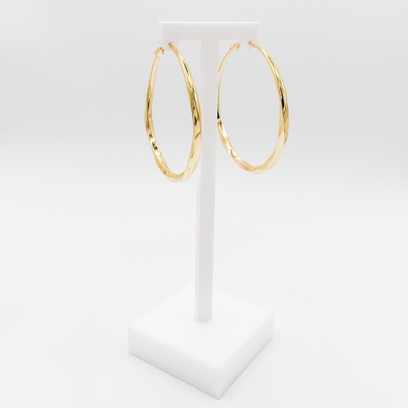 Gold Hoop Earrings - Picture 2 of 2